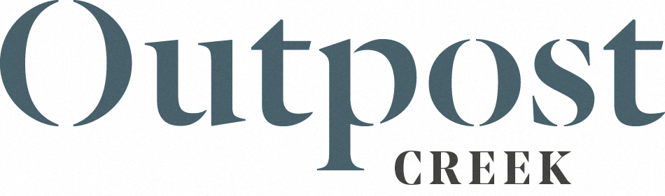 the logo for quid pro quo creek with arrows pointing up to different directions
